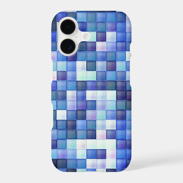 Video Game Pixels Blue Square Pattern (Back)