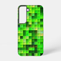 Video Game Pixels Green Square Pattern