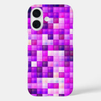 Video Game Pixels Pink Square Pattern