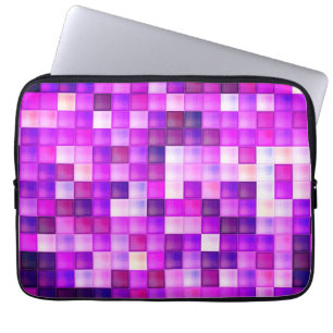 Video Game Pixels Pink Square Pattern Laptop Sleeve