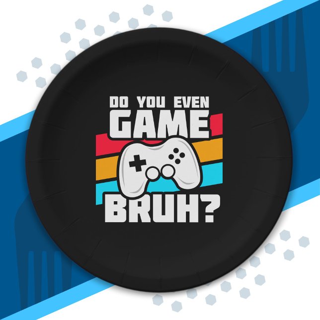Video Game Player - Video Gaming - Funny Gamer Paper Plate (Creator Uploaded)