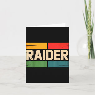 Video Game Raider Vintage Retro Men Women Girl Kid Card