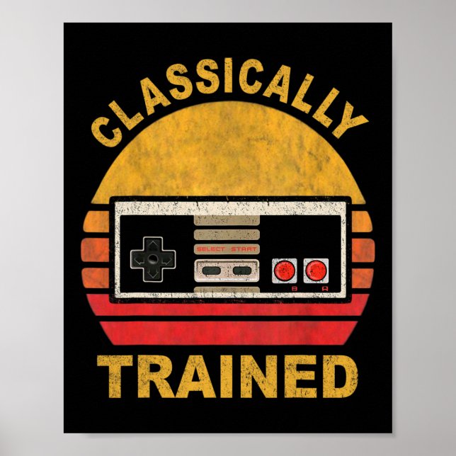 Video Game Retro Vintage Distressed 2  Poster (Front)