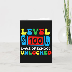 Video Game Students Teachers 100 Days Of School Un Card