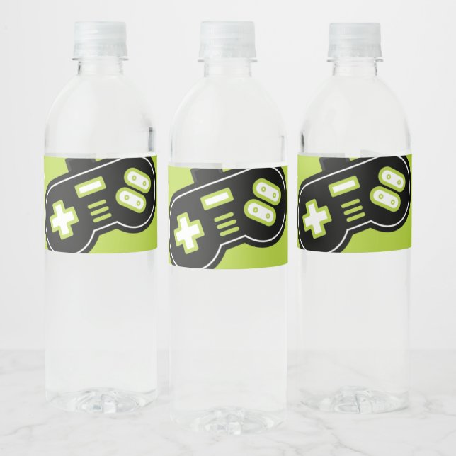 Video Game Truck Water Bottle Label (Bottles)