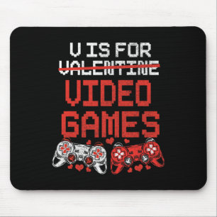 Video Game Valentines Day Shirt For Boys Kids Teen Mouse Pad