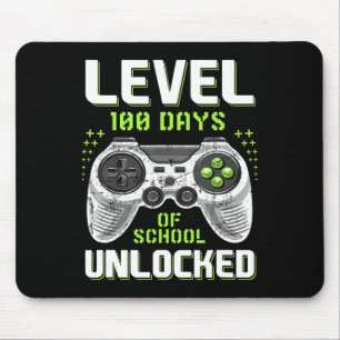 Video Gamer 100th Day Of School Level 100 Days Unl Mouse Pad