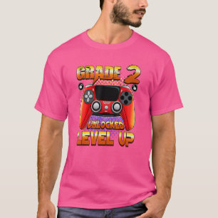 Video Gamer Back To School Grade 2 Unlocked Level T-Shirt