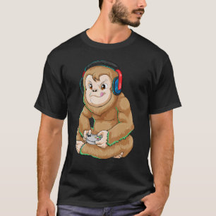 Video Gamer Bigfoot Gaming Sasquatch Pew Gamer Kid T-Shirt