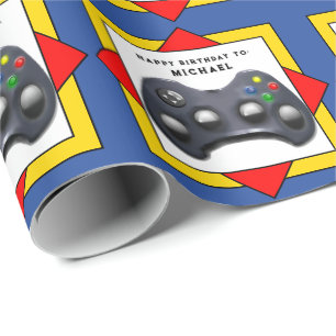 Video Gamer Birthday Gift Wrapping Paper