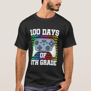 Video Gamer Boys Kids Teachers 100 Days Of School T-Shirt
