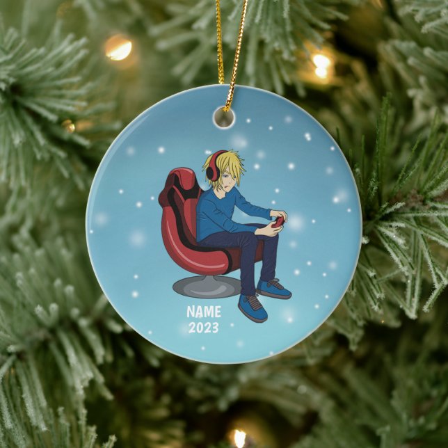 Video Gamer Ceramic Tree Decoration (Tree)