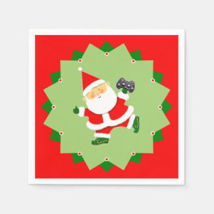 Video Gamer Christmas Holiday Napkin