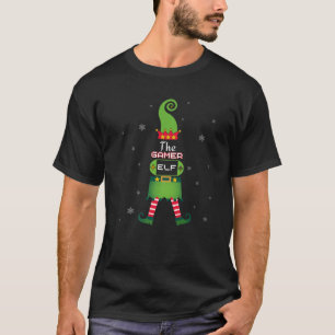 Video Gamer Elf Squad Christmas Gaming Matching Fa T-Shirt
