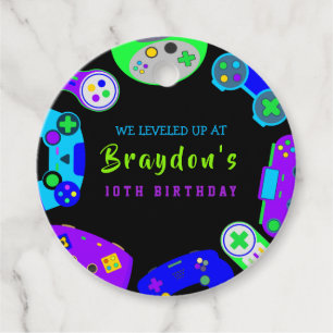 VIDEO GAMER GAMING Birthday Party Gift Take Home Favour Tags