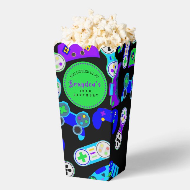 VIDEO GAMER GAMING Kids Birthday Party Favour Box (Popped)