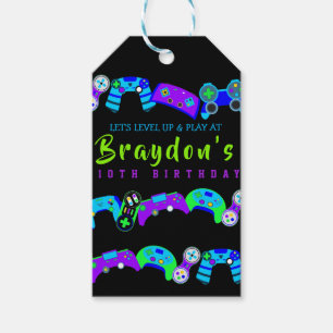 VIDEO GAMER GAMING Kids Birthday Party Gift Tags