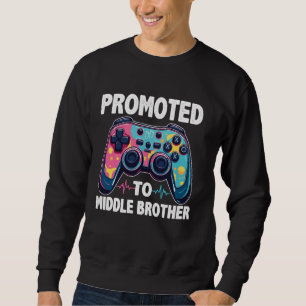 Video Gamer Gender Reveal Party Promoted To Middle Sweatshirt