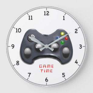 video gamer gift large clock