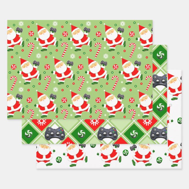 Video Gamer Gift Wrapping Paper Sheet (Set)