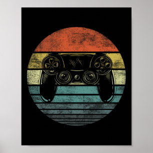 Video Gamer Gifts Funny Retro Video Game Controlle Poster