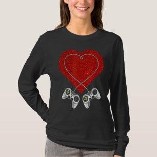 Video Gamer Heart Controller Valentine's Day Kids  T-Shirt