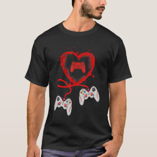 Video Gamer Heart Controller Valentine's Day Kids  T-Shirt
