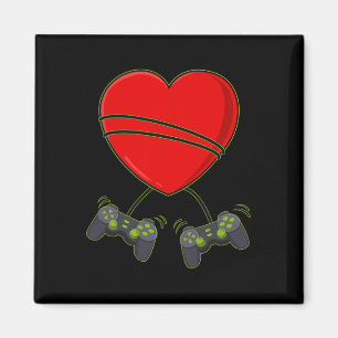 Video Gamer Heart Controllers Valentines Day Boys  Magnet