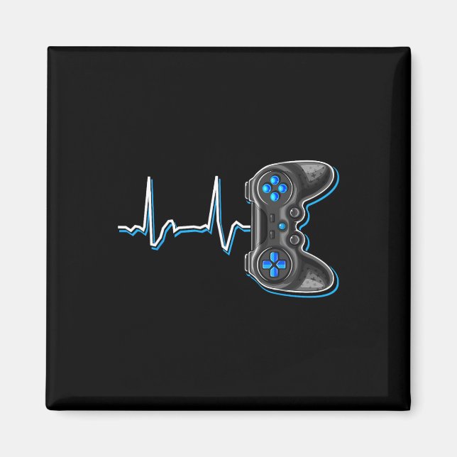 Video Gamer Heartbeat Video Game Controller Gift K Magnet (Front)