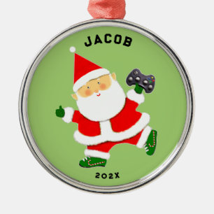 Video Gamer Holiday Gift Metal Tree Decoration