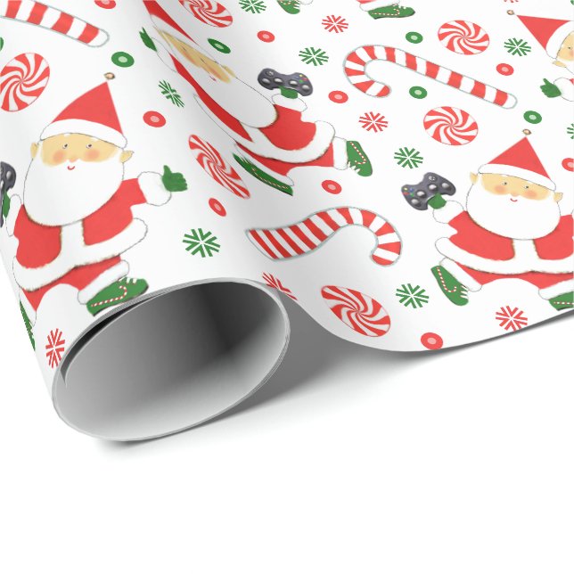 Video Gamer Holiday Gift Wrapping Paper (Roll Corner)