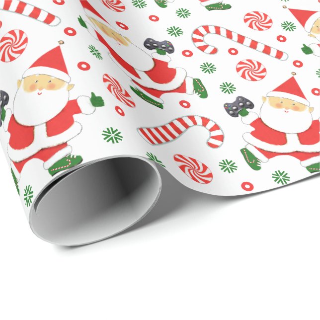 Video Gamer Holiday Gift Wrapping Paper (Roll Corner)
