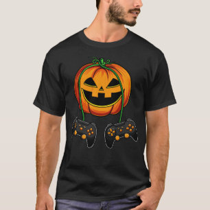 Video Gamer Jackolantern Halloween Costume T-Shirt