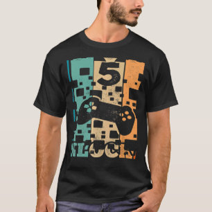 Video Gamer Level 5 Unlocked 5th Birthday T-Shirt