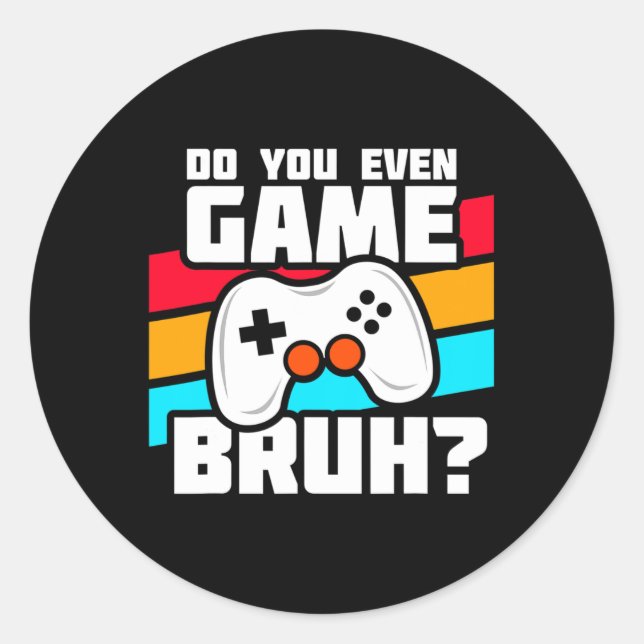 Video Gamer - Pc Console Gaming - Funny Video Game Classic Round Sticker (Front)