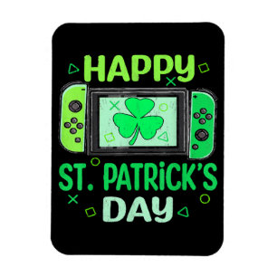 Video Gamer Shamrock Happy St Patricks Day Magnet