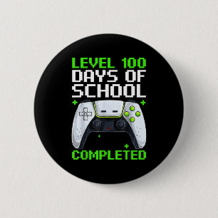 Video Gamer Student 100th Day Teacher 100 Days Of  6 Cm Round Badge