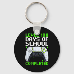 Video Gamer Student 100th Day Teacher 100 Days Of  Key Ring