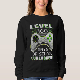 Video Gamer Student 100th Day Teacher 100 Days of  Sweatshirt