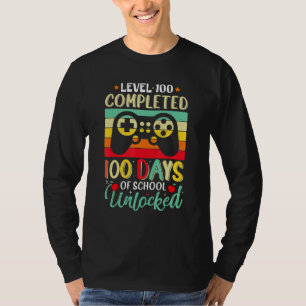 Video Gamer Student 100th Day Teacher 100 Days Of  T-Shirt