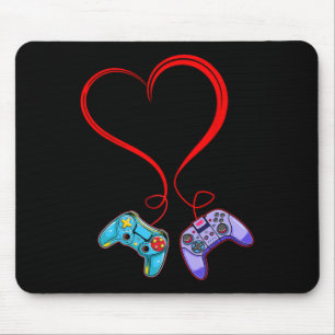 Video Gamer Valentines Day Video Game Controller H Mouse Pad