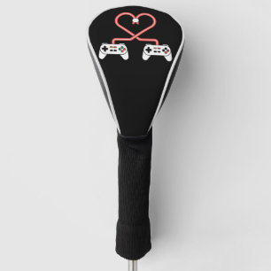 Video Gamer Valentines Day With Controllers Heart  Golf Head Cover
