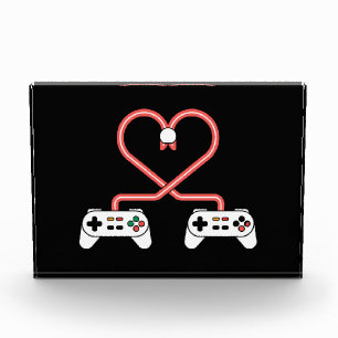 Video Gamer Valentines Day With Controllers Heart  Photo Block