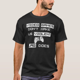 Video Games don't make us violent (XBOX - Black) T-Shirt