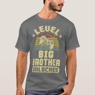 Video Games Gamer Level Big Brother Unlocked  T-Shirt