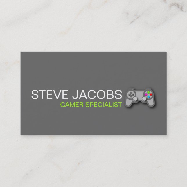 Video Games Gamer Specialist Business Card (Front)