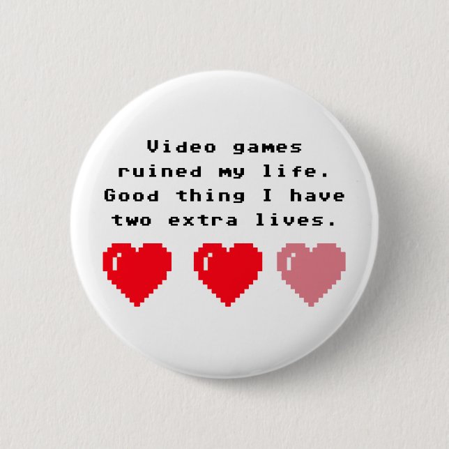 Video Games Geek 6 Cm Round Badge (Front)