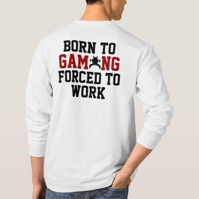 Video games junky humour funny T-Shirt (Back)