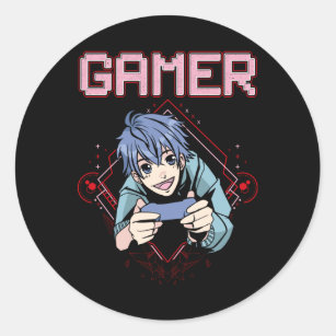 Video Games Kid Anime Cool Console Gaming Classic Round Sticker