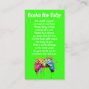 Video Games Neutral Baby Shower Books for Baby Enclosure Card